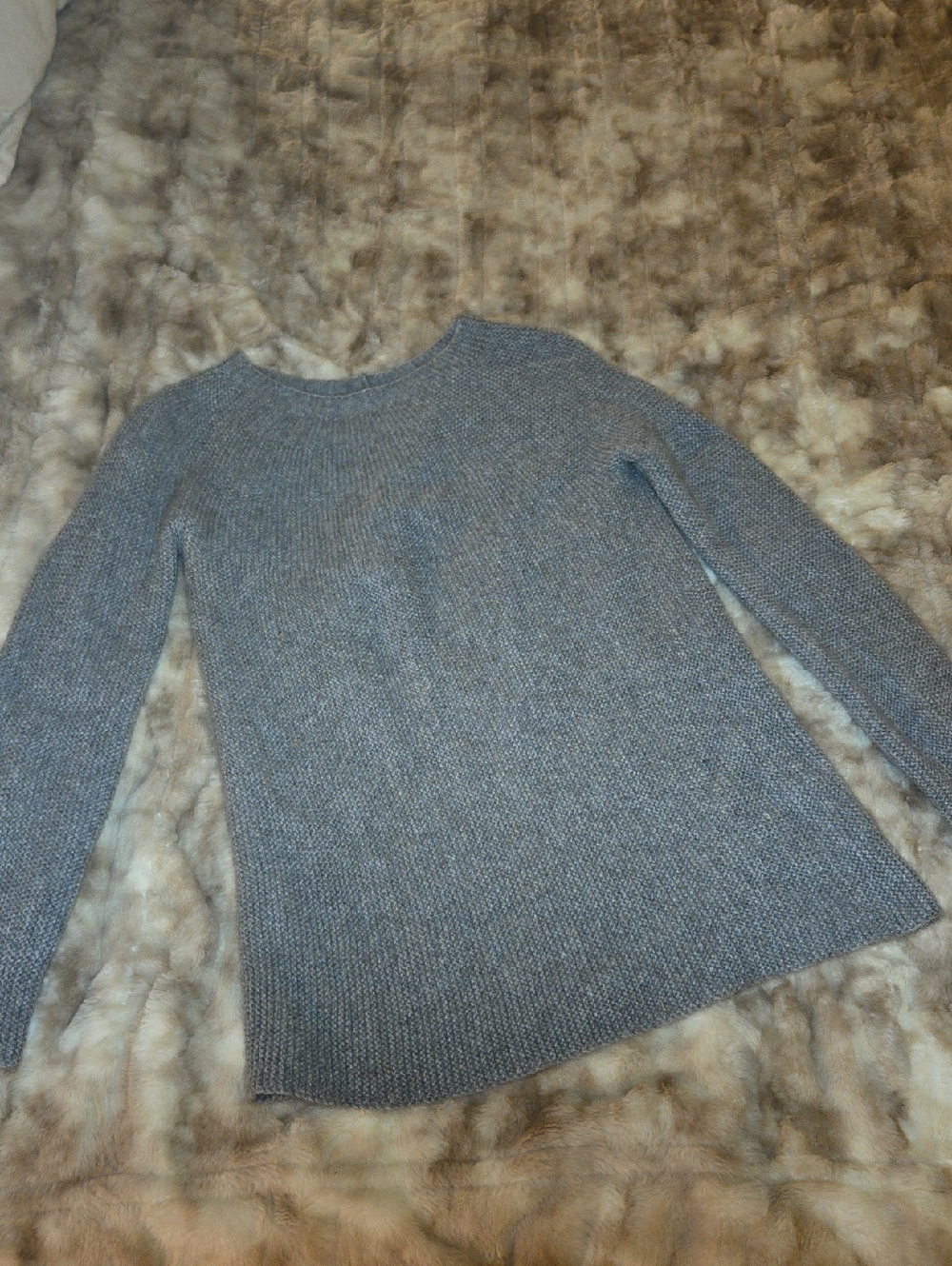 Adesi Italian Cashmere Sweater Heather Gray Crewneck Size 44 (US L)